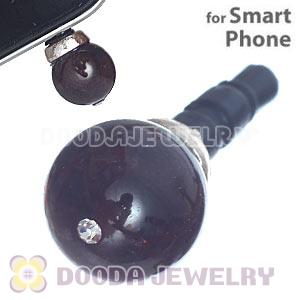 8mm Red Agate Earphone Jack Plug Stopper Fit iPhone 