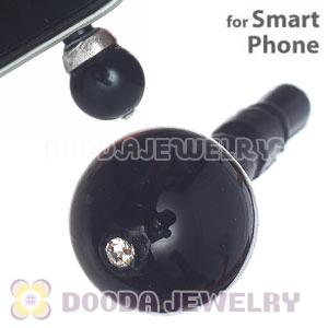 8mm Black Agate Earphone Jack Plug Stopper Fit iPhone 