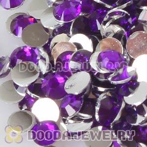 Purple Resin Crystal Beads Earphone Jack Accessory For iphone 