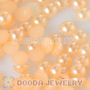 Orange Pearl Crystal Beads Earphone Jack Accessory For iphone 