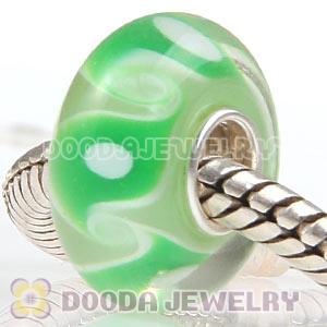 Environmental Murano Glass Beads with 925 sterling silver single core