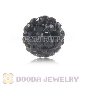 Special Price 8mm Black Handmade Pave Crystal Beads Wholesale 