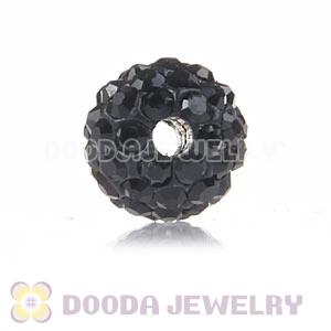 Cheap Price 8mm Handmade Pave Black Crystal Beads Wholesale 