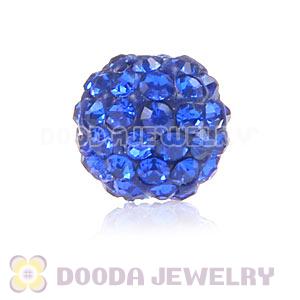 Cheap Price 8mm Handmade Pave Blue Crystal Beads Wholesale 