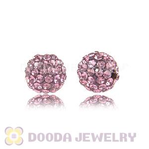 Cheap Price 8mm Handmade Pave Pink Crystal Beads Wholesale 
