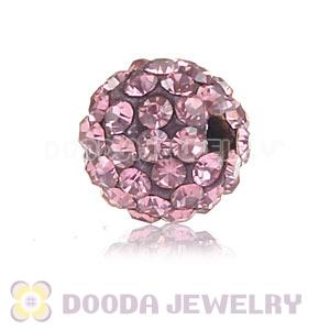 Special Price 8mm Pink Handmade Pave Crystal Beads Wholesale 