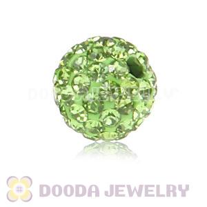 Special Price 8mm Green Handmade Pave Crystal Beads Wholesale 