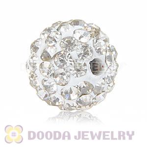 Special Price 10mm White Handmade Pave Crystal Beads Wholesale 