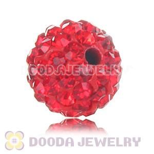 Special Price 10mm Red Handmade Pave Crystal Beads Wholesale 