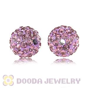 Cheap Price 10mm Handmade Pave Violet Crystal Beads Wholesale 