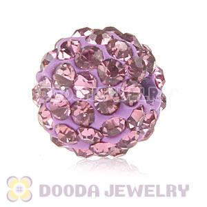 Special Price 10mm Violet Handmade Pave Crystal Beads Wholesale 