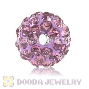Cheap Price 10mm Handmade Pave Violet Crystal Beads Wholesale 
