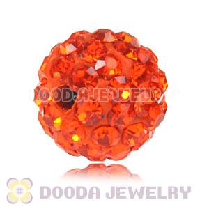 Special Price 10mm Orange Handmade Pave Crystal Beads Wholesale 