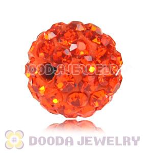 Special Price 10mm Orange Handmade Pave Crystal Beads Wholesale