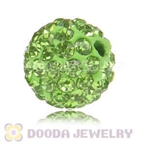 Special Price 10mm Green Handmade Pave Crystal Beads Wholesale 