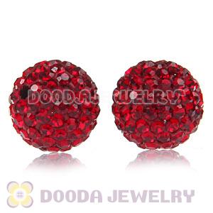Cheap Price 12mm Handmade Pave Red Crystal Beads Wholesale 