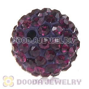 Special Price 12mm Handmade Pave Fuchsia Crystal Beads Wholesale