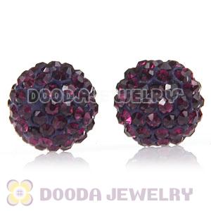 Cheap Price 12mm Handmade Pave Fuchsia Crystal Beads Wholesale 
