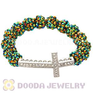 10mm Resin Crystal Honesty Bracelets With Cross Wholesale