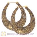 76X90mm Basketball Wives Bamboo Pearl Water Drop Earrings