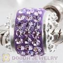 Sterling Silver European Charms Beads With Czech Stone