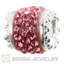 Sterling Silver European Charms Beads With Czech Stone