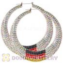 90mm Basketball Wives Bamboo Flag Of Germany Earrings