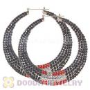 90mm Basketball Wives Bamboo Flag Of Denmark Earrings