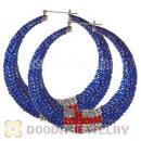 90mm Basketball Wives Bamboo Flag Of England Earrings