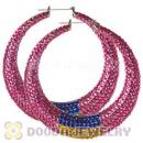 90mm Basketball Wives Bamboo Flag Of Ukraine Earrings