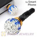 10mm Czech Crystal Ball Cute Plugy Earphone Jack Accessory