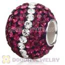 10X13 Big Charm Beads With 130pcs Austrian Crystal In 925 Silver Core