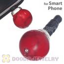 10mm Red Coral Earphone Jack Plug Stopper Fit iPhone