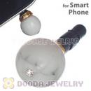 8mm White Turquoise Earphone Jack Plug Stopper Fit iPhone