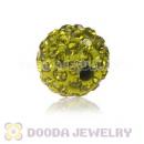 Special Price 8mm Olivine Handmade Pave Crystal Beads Wholesale