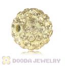 Special Price 10mm Yellow Handmade Pave Crystal Beads Wholesale