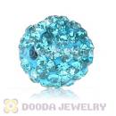 Special Price 10mm Cyan Handmade Pave Crystal Beads Wholesale