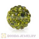 Special Price 10mm Olivine Handmade Pave Crystal Beads Wholesale