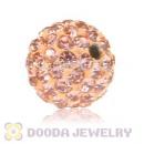 Special Price 10mm Pink Handmade Pave Crystal Beads Wholesale