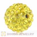 Special Price 12mm Handmade Pave Yellow Crystal Beads Wholesale