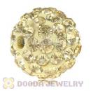 Special Price 12mm Handmade Pave Yellow Crystal Beads Wholesale