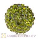Special Price 12mm Handmade Pave Olivine Crystal Beads Wholesale