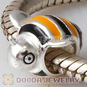 925 Sterling Silver Charm Jewelry Beads Enamel bees