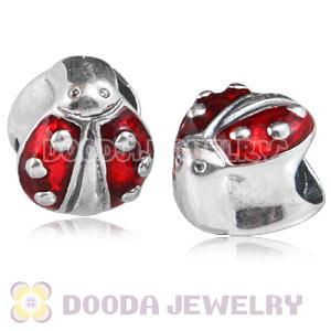 Antique 925 Sterling Silver European Ladybug Charms Beads Wholesale