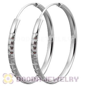 Dia 35mm Sterling Silver Hoop Earrings European Beads Compatible