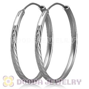 Dia 35mm Sterling Silver Hoop Earrings European Beads Compatible