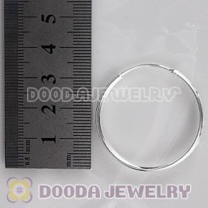 Dia 35mm Sterling Silver Hoop Earring European Beads Compatible