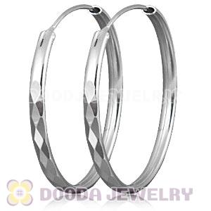 Dia 35mm Sterling Silver Hoop Earrings European Beads Compatible