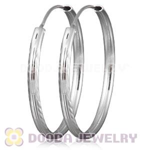 Dia 35mm Sterling Silver Hoop Earrings European Beads Compatible