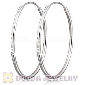 Dia 35mm Sterling Silver Hoop Earrings European Beads Compatible